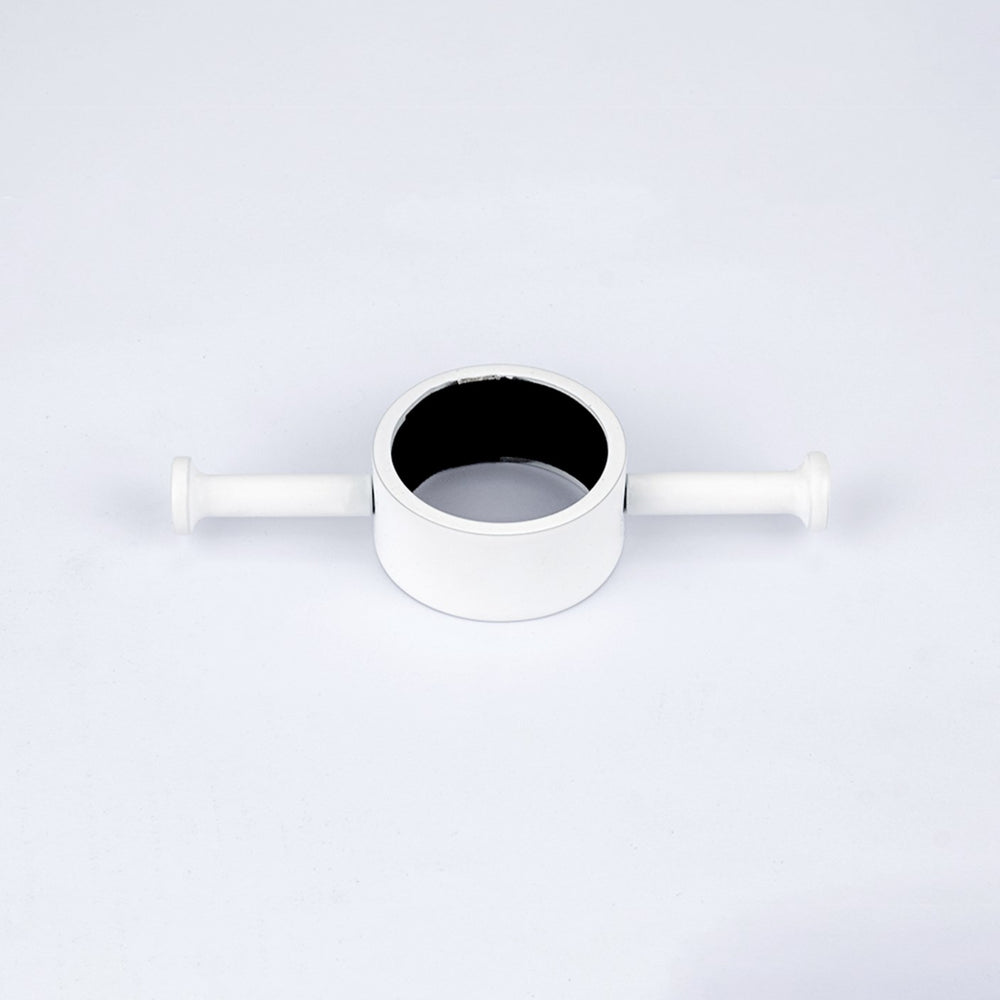 RADIANT HEATING RING HOOK FOR VERTICAL RAILS 110MM MATTE WHITE