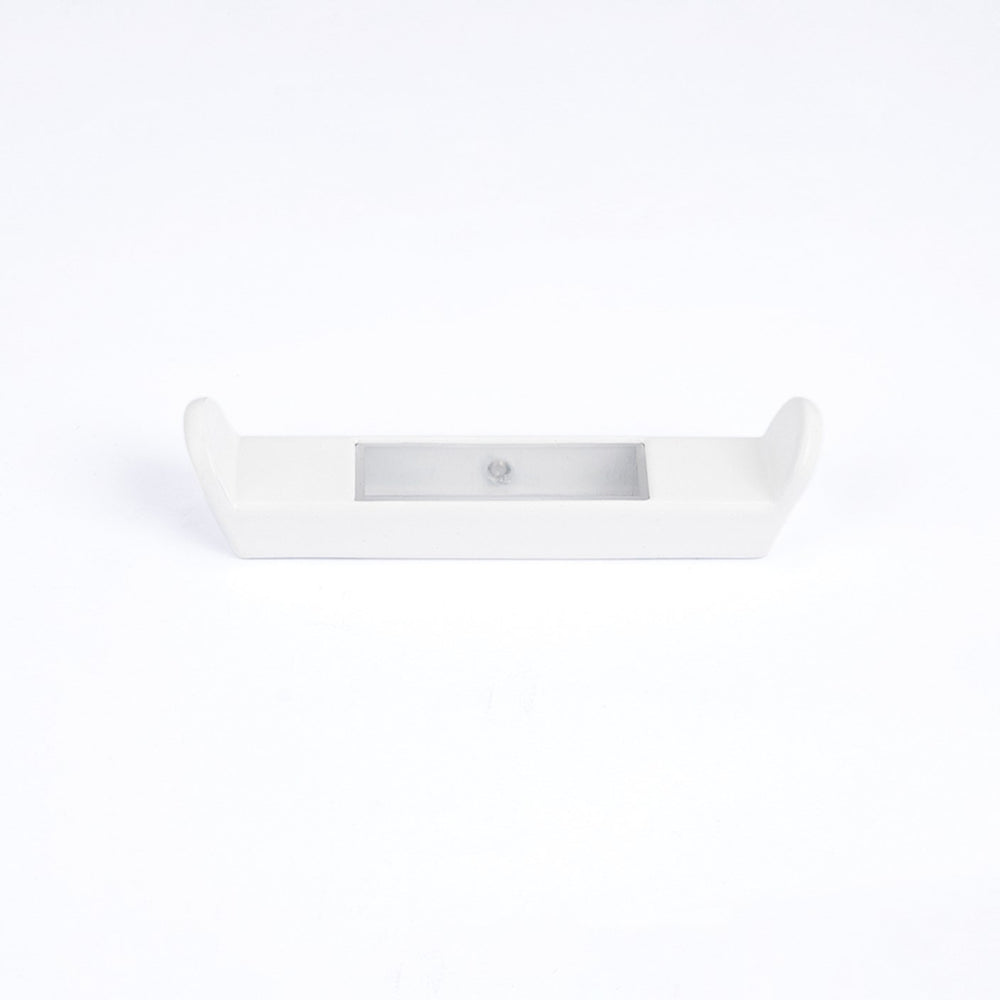 RADIANT HEATING RING HOOK FOR FLAT VERTICAL RAILS 100MM MATTE WHITE