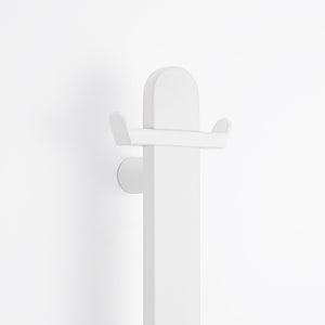 RADIANT HEATING RING HOOK FOR FLAT VERTICAL RAILS 100MM MATTE WHITE