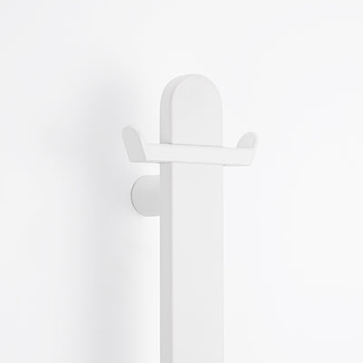 RADIANT HEATING RING HOOK FOR FLAT VERTICAL RAILS 100MM MATTE WHITE