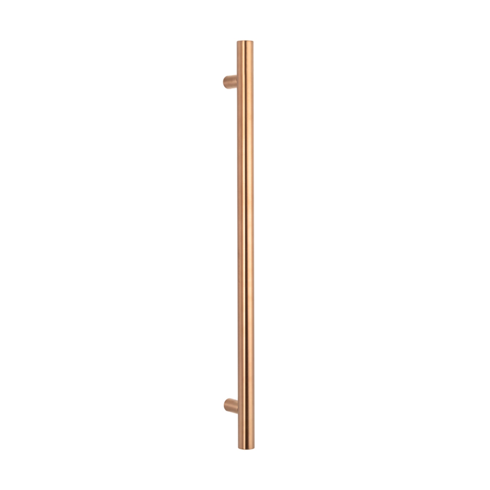 RADIANT HEATING NON-HEATED VERTICAL SINGLE TOWEL RAIL BRUSHED COPPER 950MM