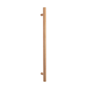 RADIANT HEATING NON-HEATED VERTICAL SINGLE TOWEL RAIL BRUSHED COPPER 950MM