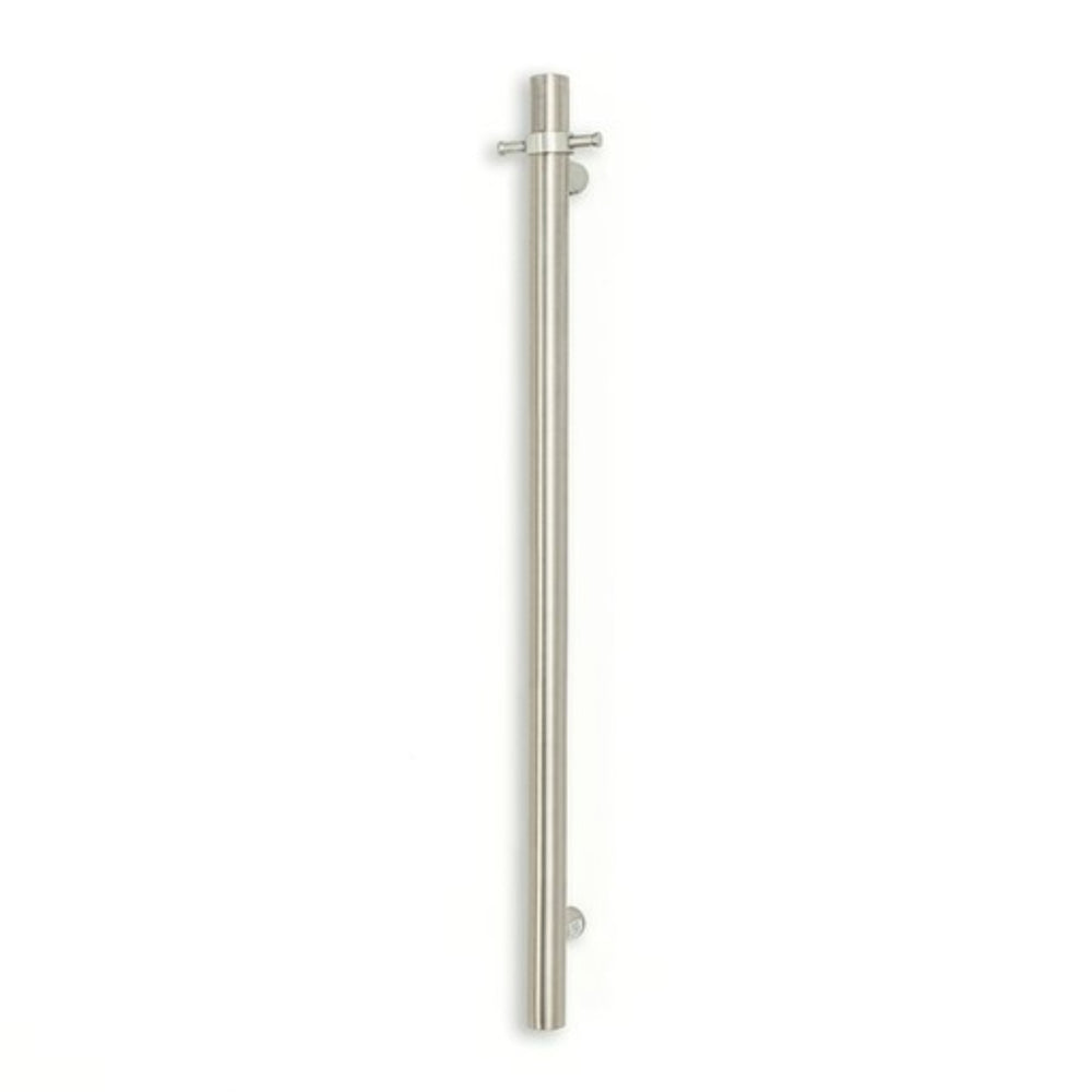 RADIANT HEATING  NON-HEATED VERTICAL SINGLE TOWEL RAIL BRUSHED SATIN 950MM