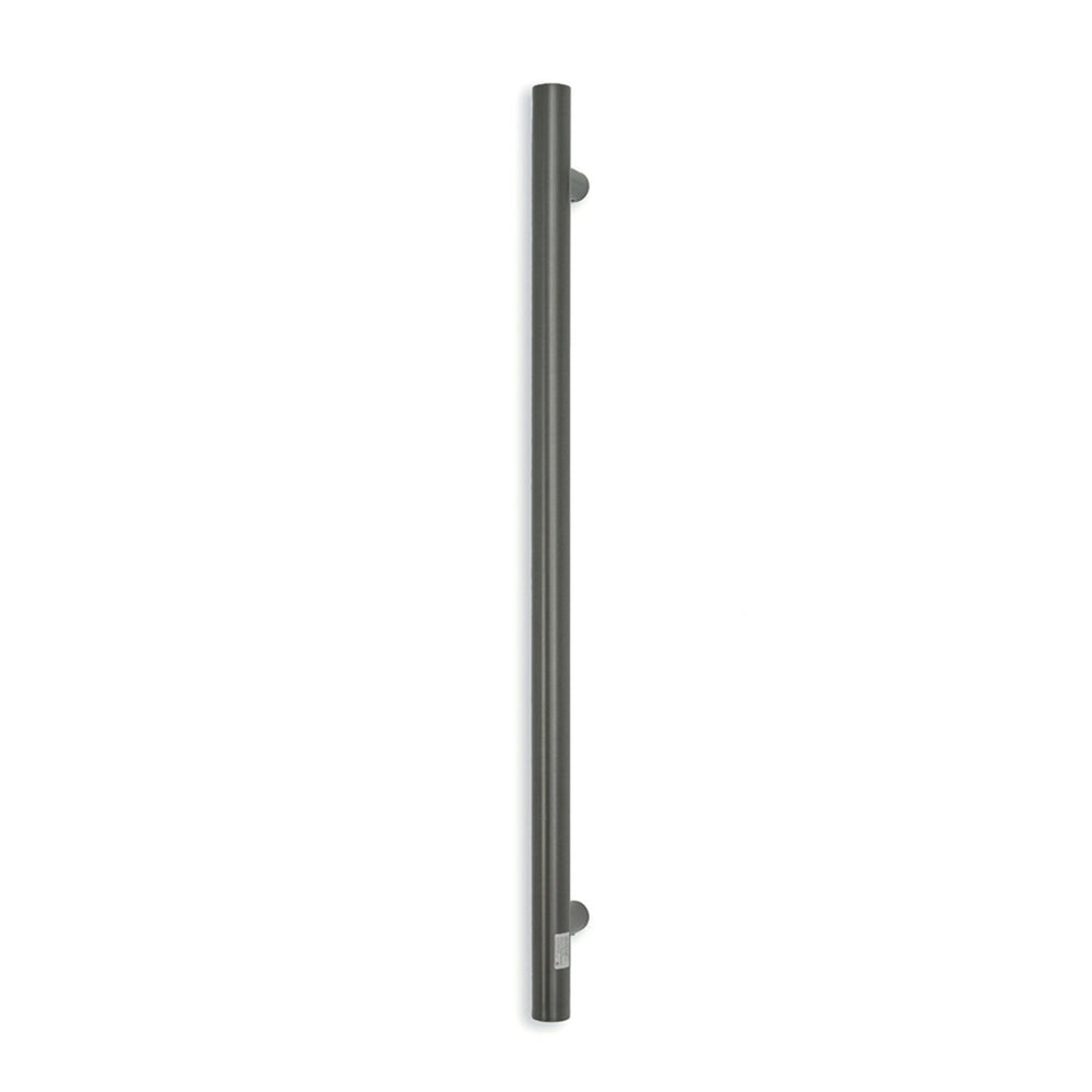 RADIANT HEATING  NON-HEATED VERTICAL SINGLE TOWEL RAIL GUN METAL GREY 950MM