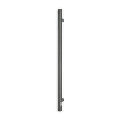 RADIANT HEATING  NON-HEATED VERTICAL SINGLE TOWEL RAIL GUN METAL GREY 950MM