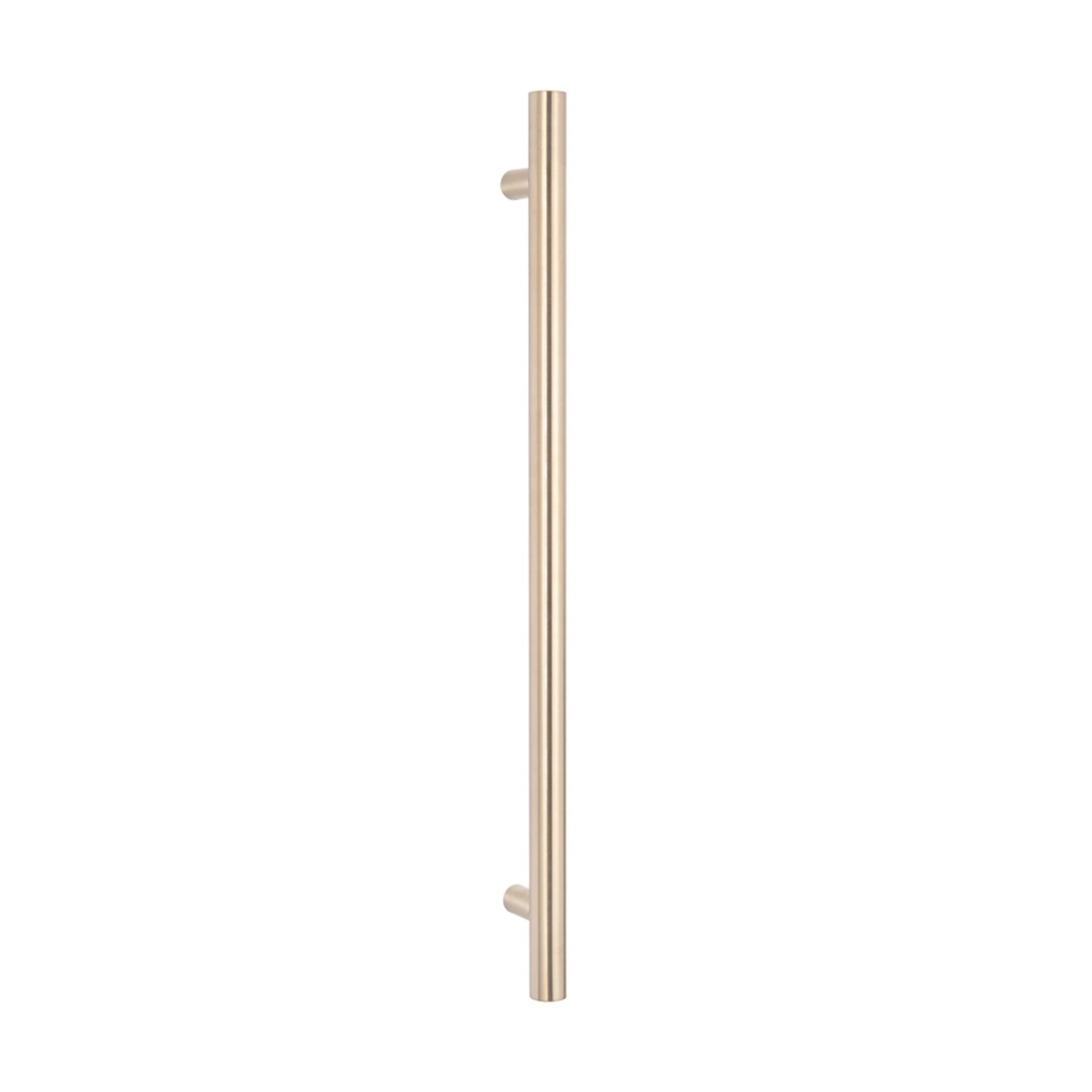 RADIANT HEATING  NON-HEATED VERTICAL SINGLE TOWEL RAIL WARM BRUSHED NICKEL 950MM
