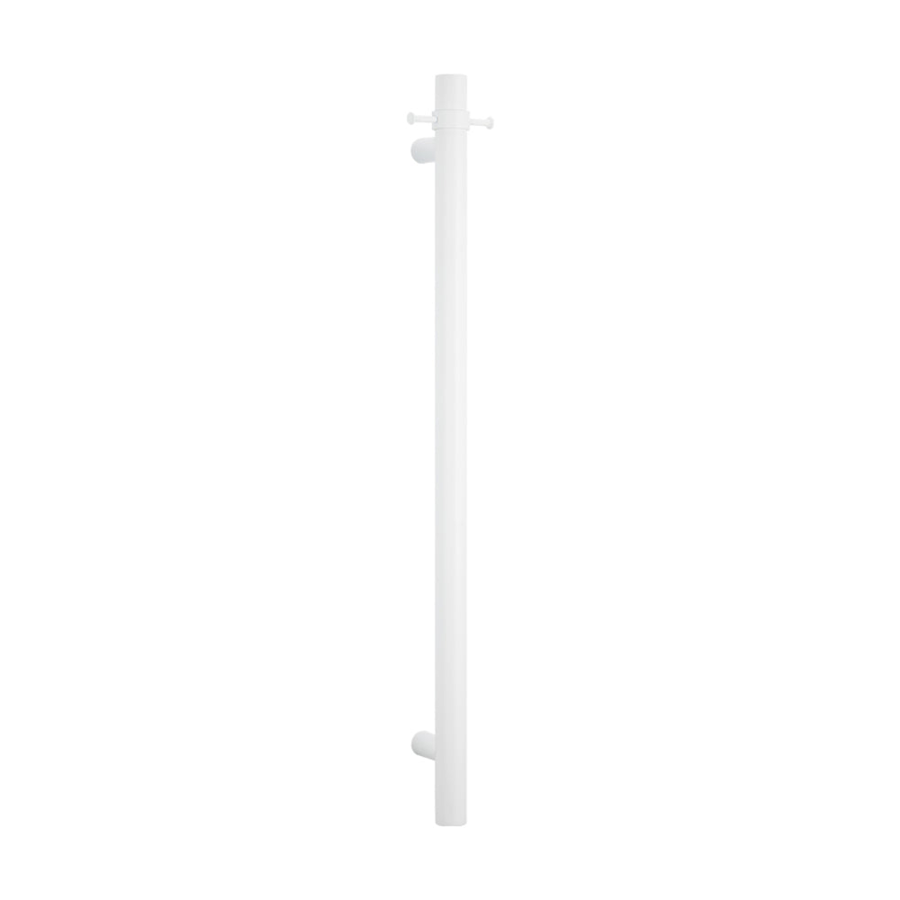 RADIANT HEATING  NON-HEATED VERTICAL SINGLE TOWEL RAIL MATTE WHITE 950MM