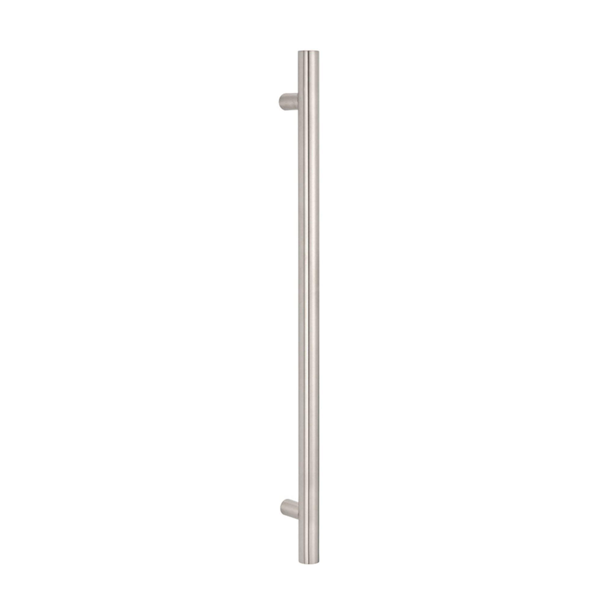 RADIANT HEATING  NON-HEATED VERTICAL SINGLE TOWEL RAIL COOL BRUSHED NICKEL 950MM