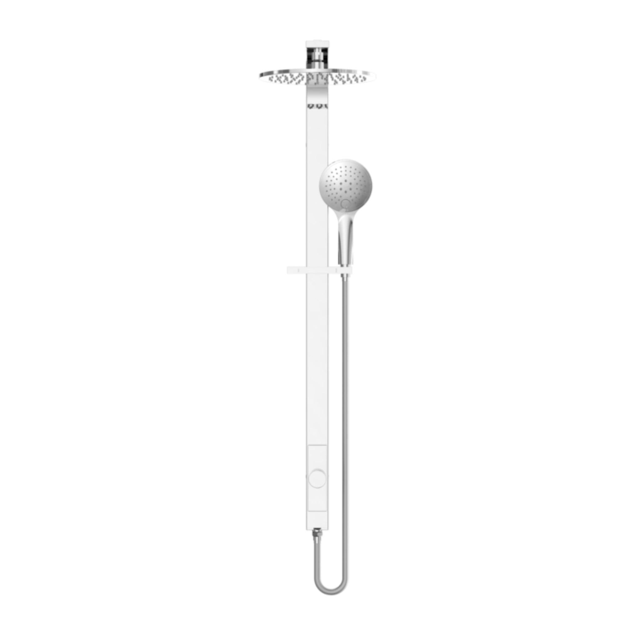 NERO ASTRA RAIN ROUND TWIN SHOWER WITH SINGLE HOSE CHROME