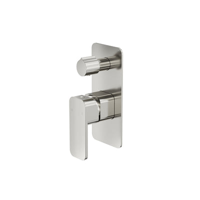 LINSOL ZIA WALL MIXER WITH DIVERTER 177MM BRUSHED NICKEL