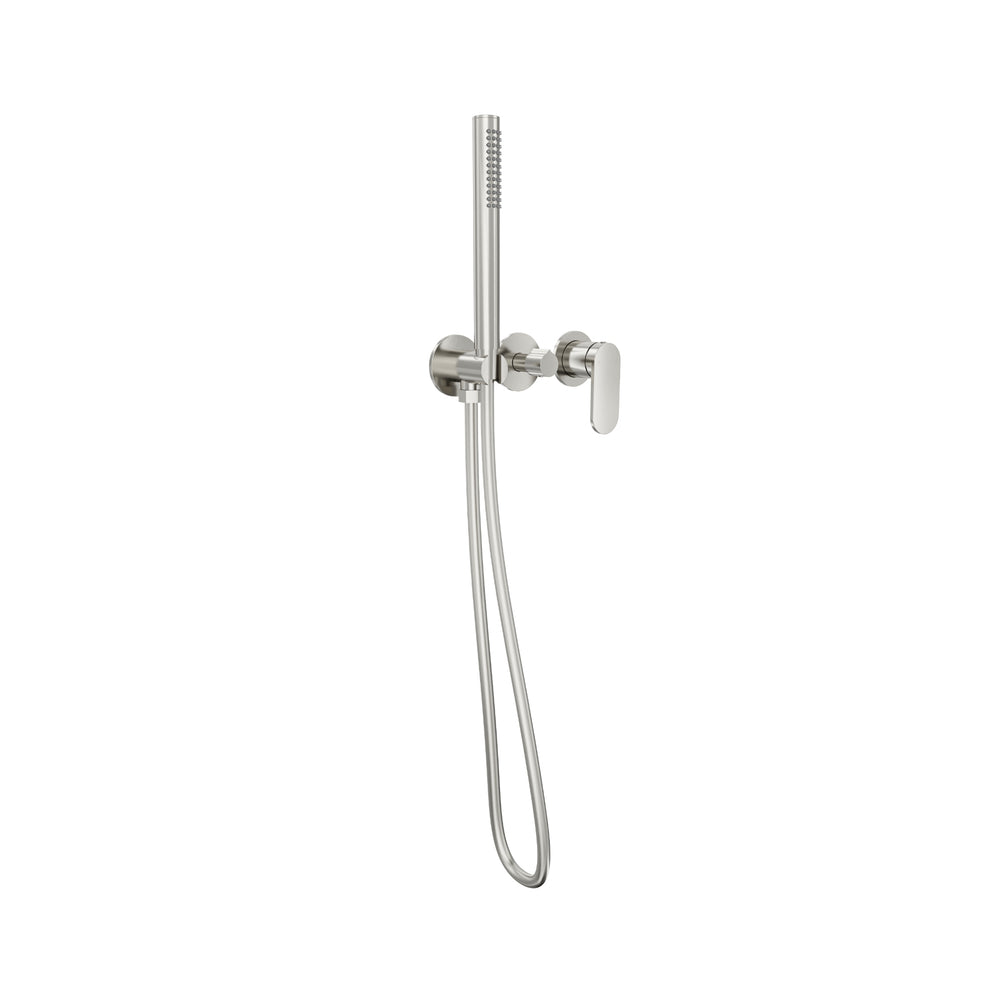 LINSOL CAPO 3-PLATE WALL MIXER WITH HAND SHOWER BRUSHED NICKEL