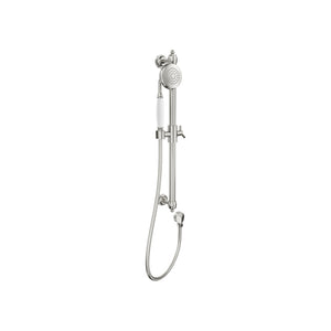LINSOL KLASSIQUE SHOWER RAIL 616MM BRUSHED NICKEL