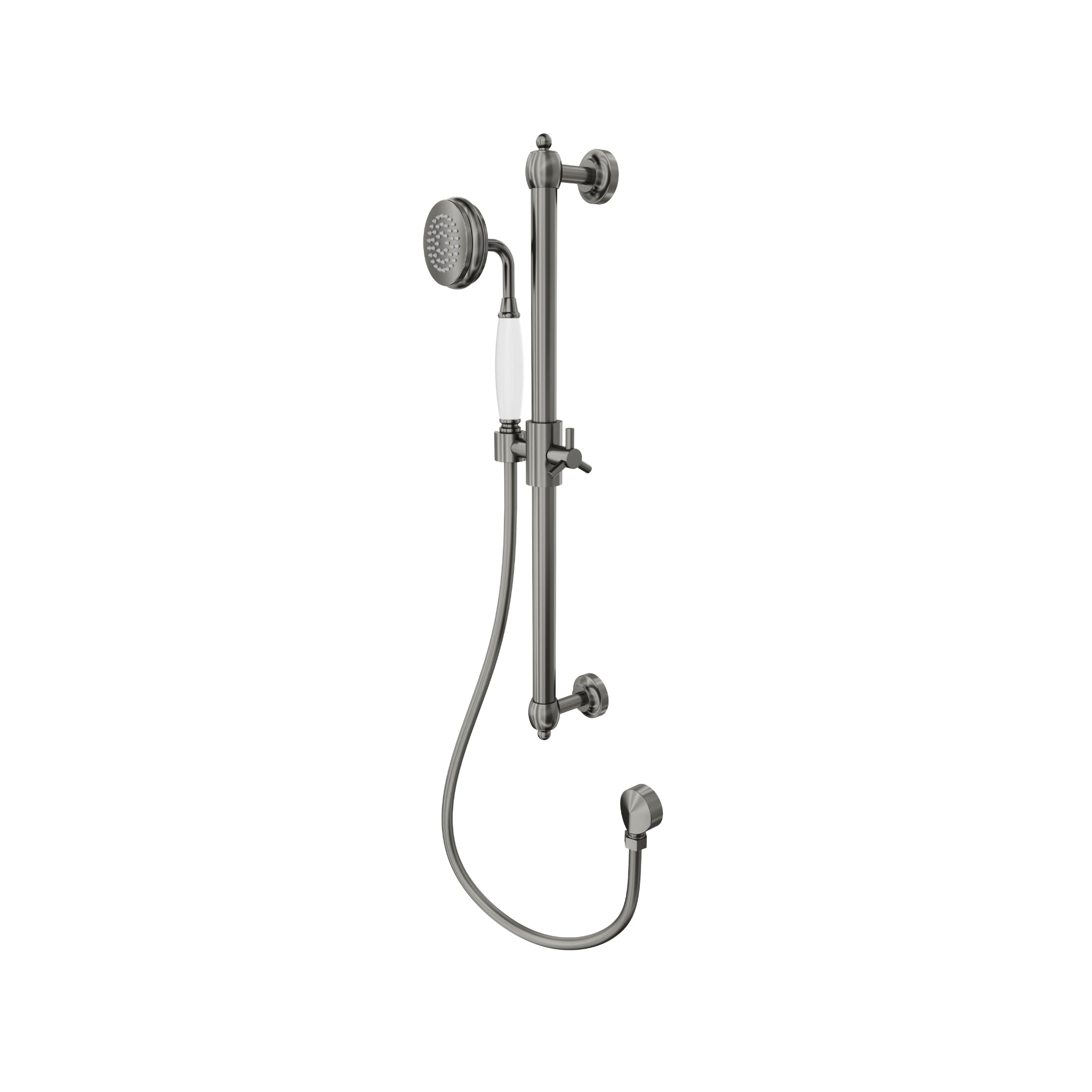 LINSOL KLASSIQUE SHOWER RAIL 616MM GUN METAL