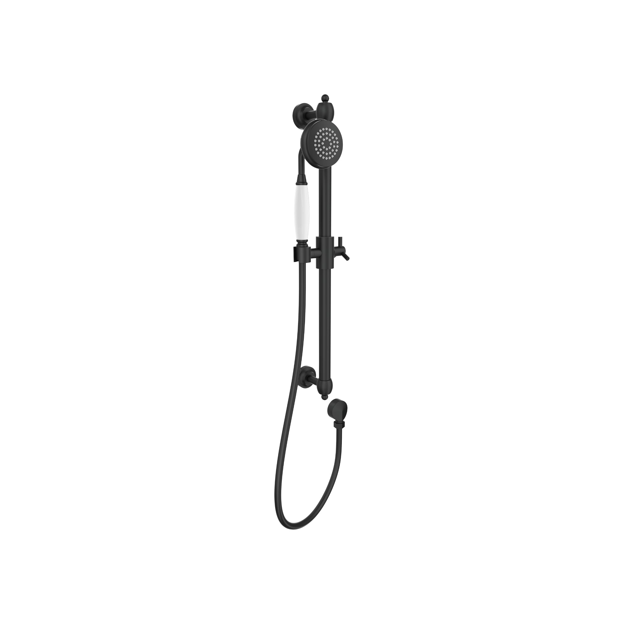 LINSOL KLASSIQUE SHOWER RAIL 616MM MATTE BLACK