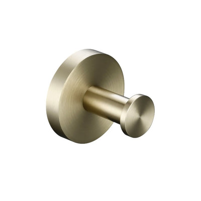 LINSOL LUX S2 LEAD FREE SINGLE ROBE HOOK BRUSHED BRASS