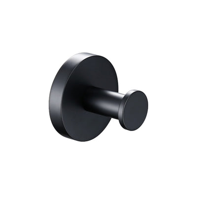 LINSOL LUX S2 LEAD FREE SINGLE ROBE HOOK MATTE BLACK