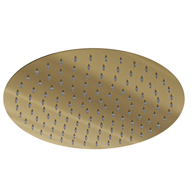 LINSOL SOUL LEAD FREE ROUND SHOWER HEAD 300MM BRUSHED BRASS
