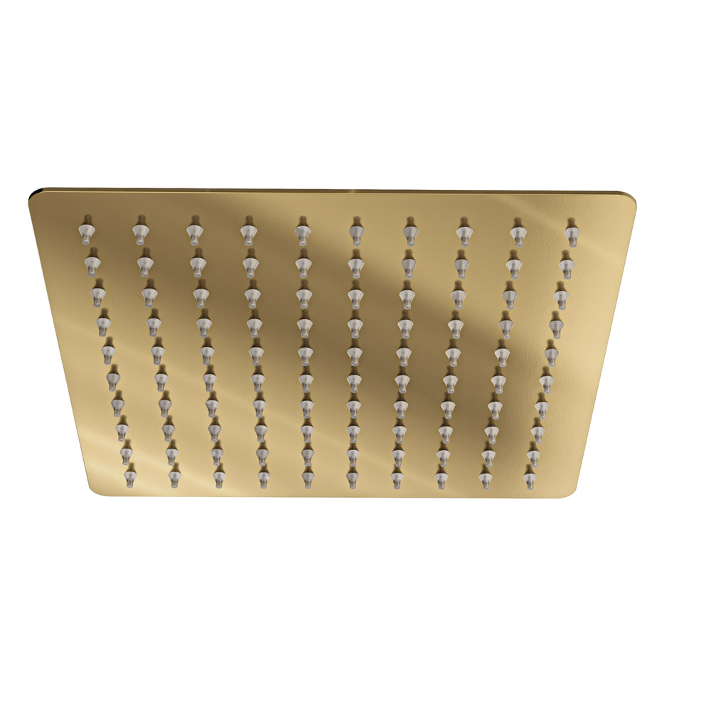 LINSOL OCEAN SQUARE SHOWER HEAD 200MM BRUSHED BRASS