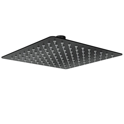 LINSOL OCEAN LEAD FREE SQUARE SHOWER HEAD 200MM MATTE BLACK