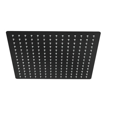 LINSOL OCEAN LEAD FREE SQUARE SHOWER HEAD 300MM MATTE BLACK