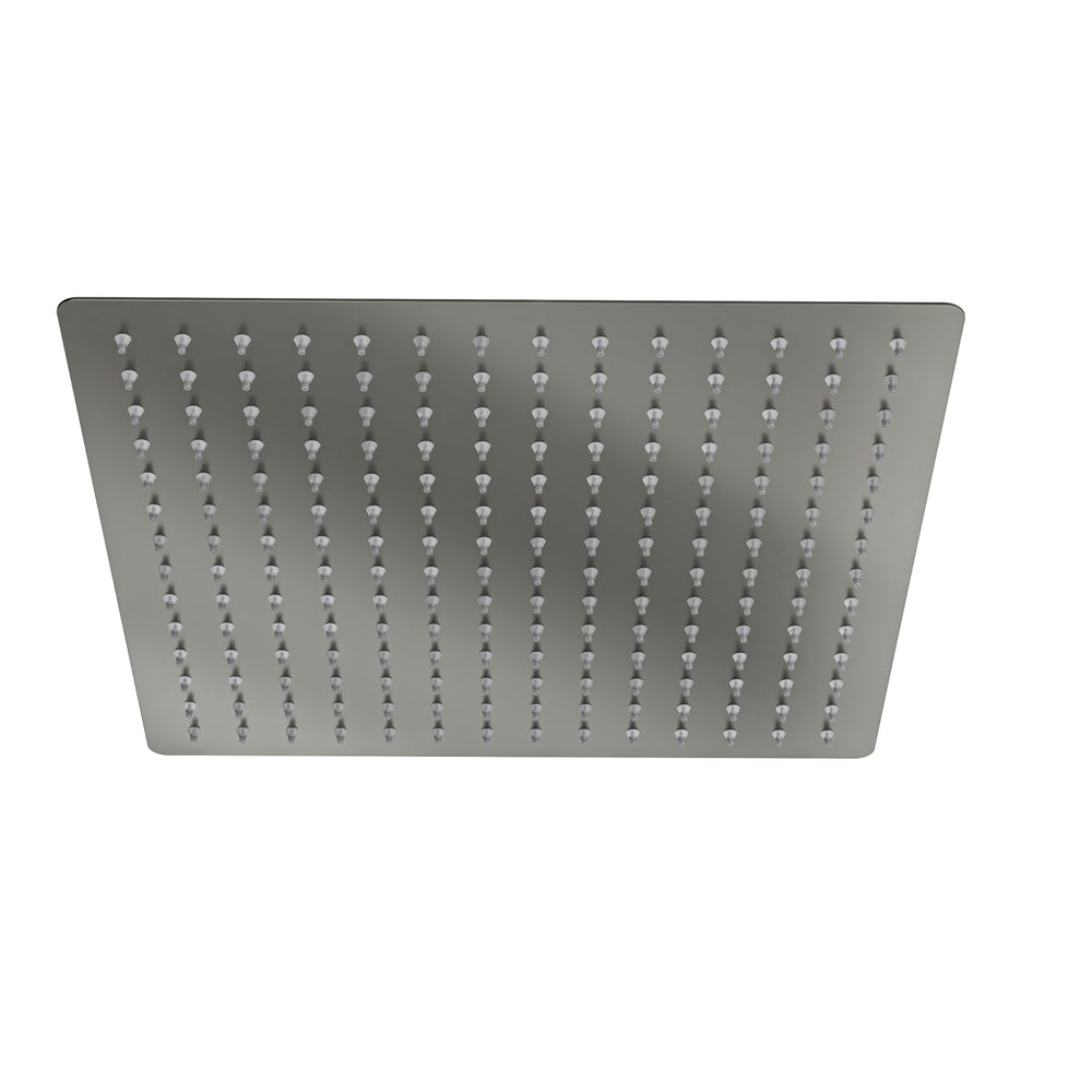 LINSOL OCEAN SQUARE SHOWER HEAD 300MM GUN METAL