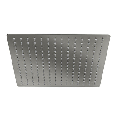 LINSOL OCEAN LEAD FREE SQUARE SHOWER HEAD 300MM GUN METAL