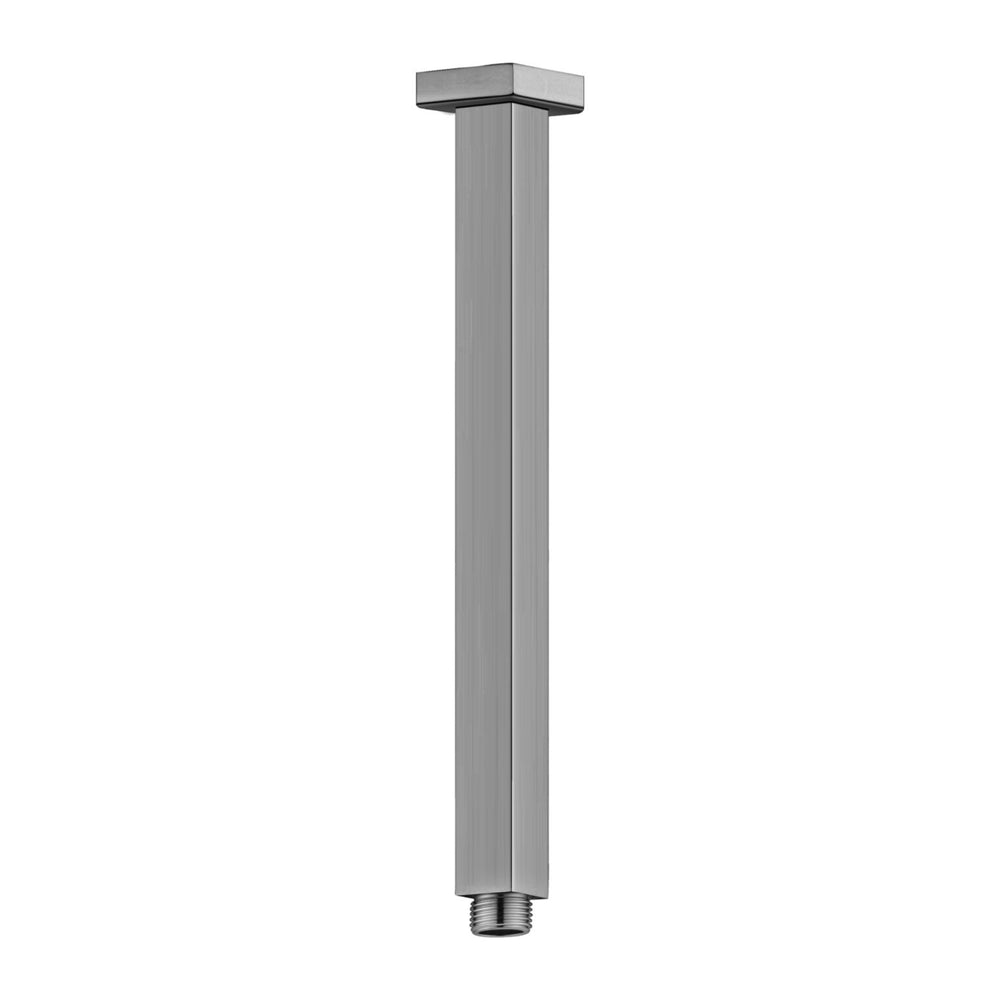 NERO SQUARE CEILING SHOWER ARM 300MM GUN METAL