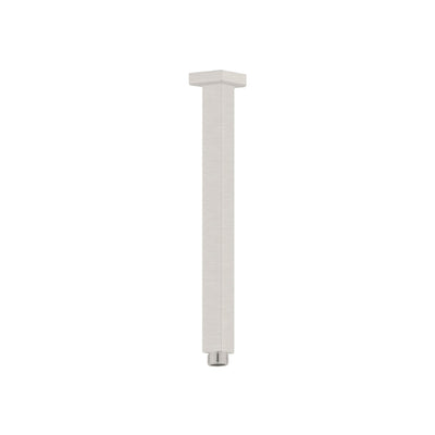 NERO SQUARE CEILING SHOWER ARM 300MM BRUSHED NICKEL