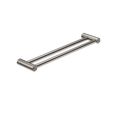 NERO MECCA CARE DOUBLE TOWEL GRAB RAIL BRUSHED NICKEL (AVAILABLE IN 600MM AND 900MM)
