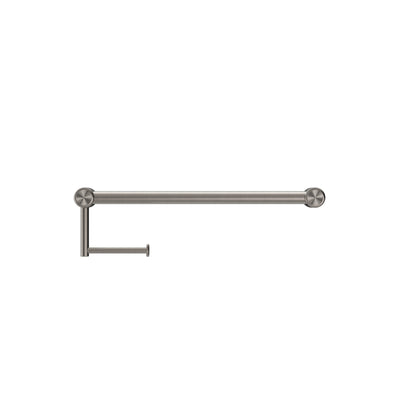 NERO MECCA CARE TOILET ROLL RAIL BRUSHED NICKEL (AVAILABLE IN 300MM AND 450MM)