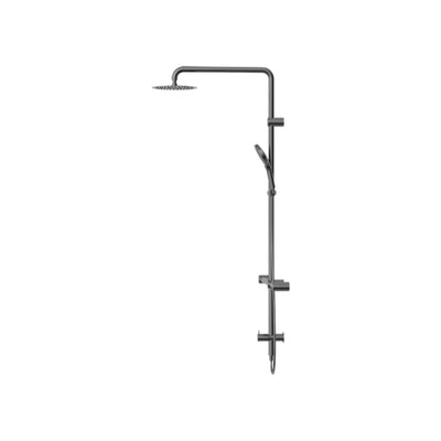 NERO MECCA CARE 32MM T BAR GRAB RAIL TWIN SHOWER SET 1100MM GUN METAL