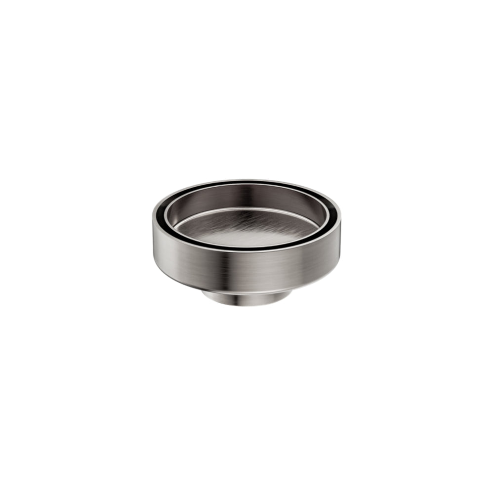 NERO TILE INSERT FLOOR WASTE ROUND BRUSHED NICKEL 100MM