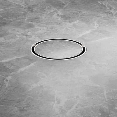 NERO TILE INSERT FLOOR WASTE ROUND BRUSHED NICKEL 100MM