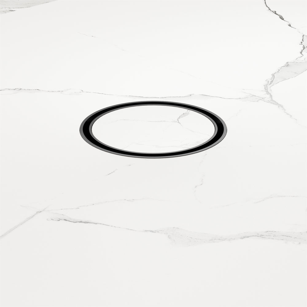 NERO TILE INSERT FLOOR WASTE ROUND GUN METAL 100MM