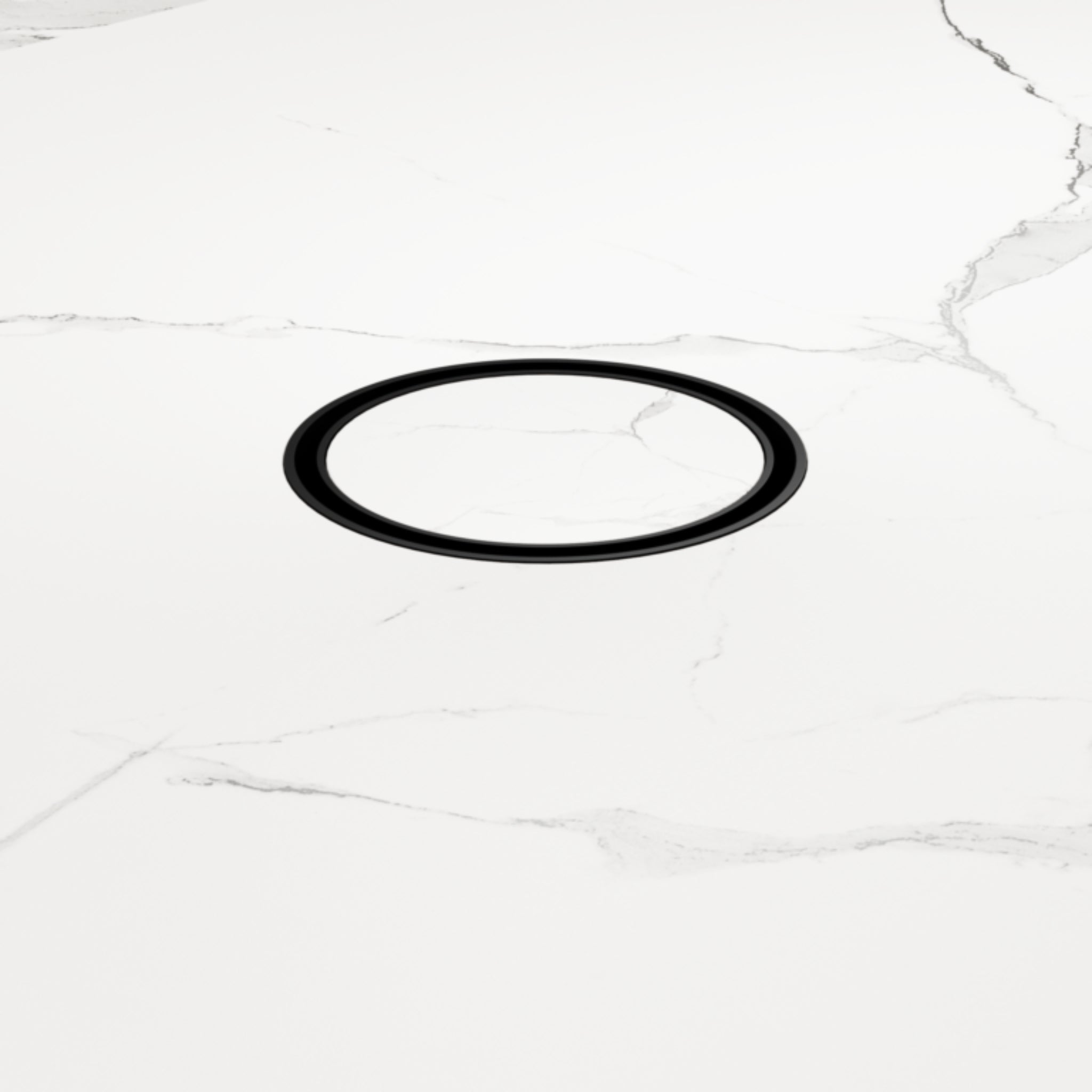 NERO TILE INSERT FLOOR WASTE ROUND MATTE BLACK 100MM