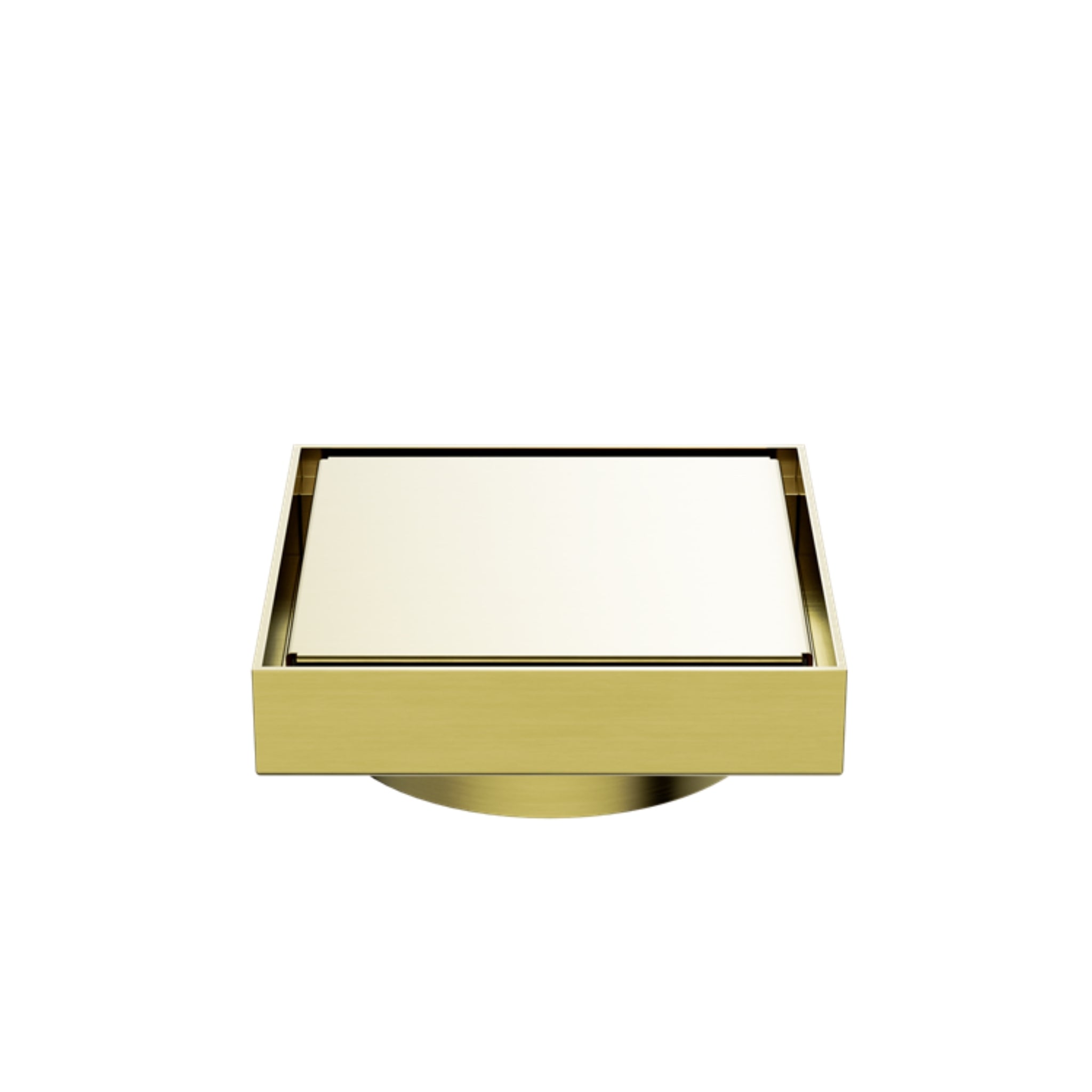 NERO SQUARE TILE INSERT FLOOR WASTE BRUSHED GOLD 130MM