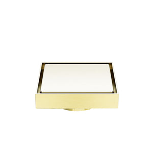 NERO TILE INSERT FLOOR WASTE 100MM BRUSHED GOLD