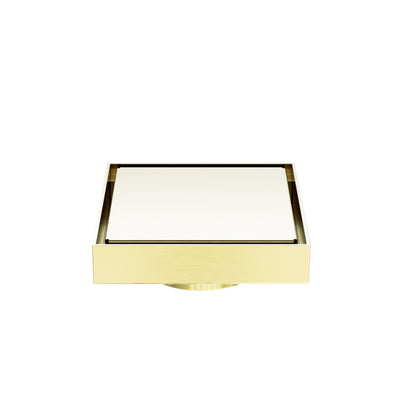 NERO TILE INSERT FLOOR WASTE 100MM BRUSHED GOLD