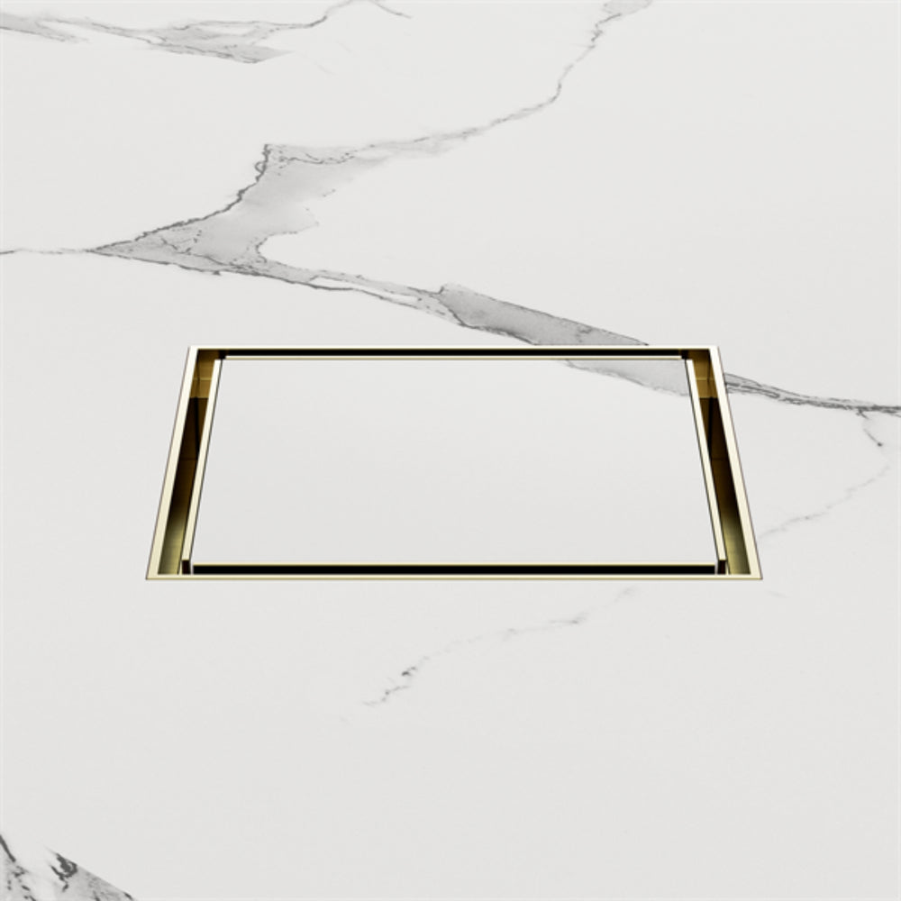 NERO TILE INSERT FLOOR WASTE 100MM BRUSHED GOLD