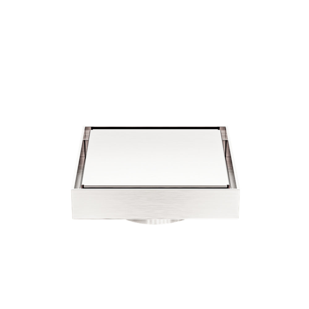 NERO TILE INSERT FLOOR WASTE 100MM BRUSHED NICKEL
