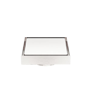 NERO TILE INSERT FLOOR WASTE 100MM BRUSHED NICKEL