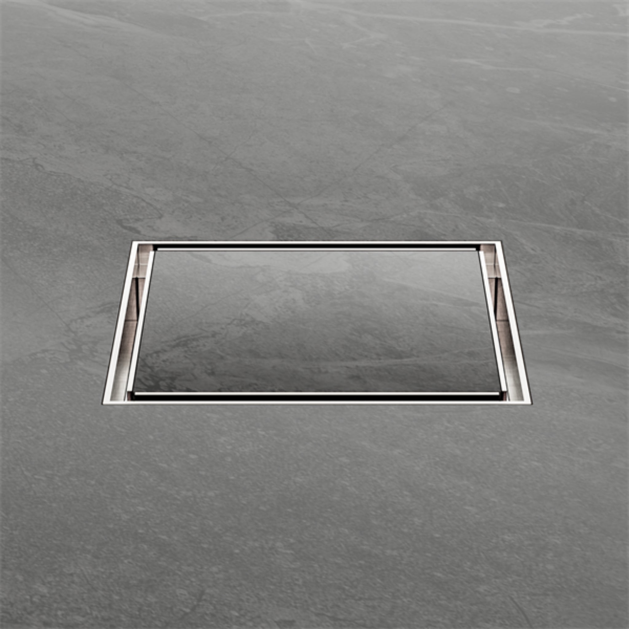 NERO TILE INSERT FLOOR WASTE 100MM BRUSHED NICKEL