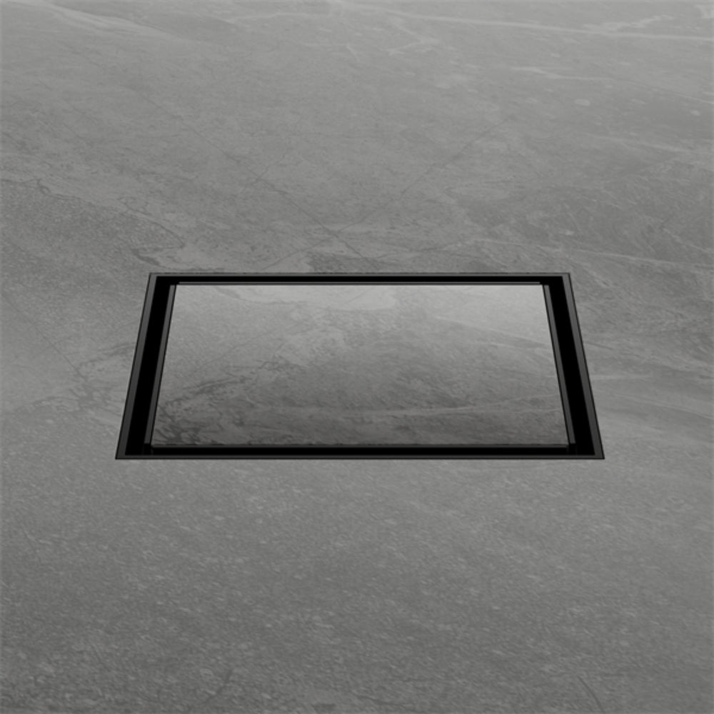 NERO TILE INSERT FLOOR WASTE 100MM MATTE BLACK