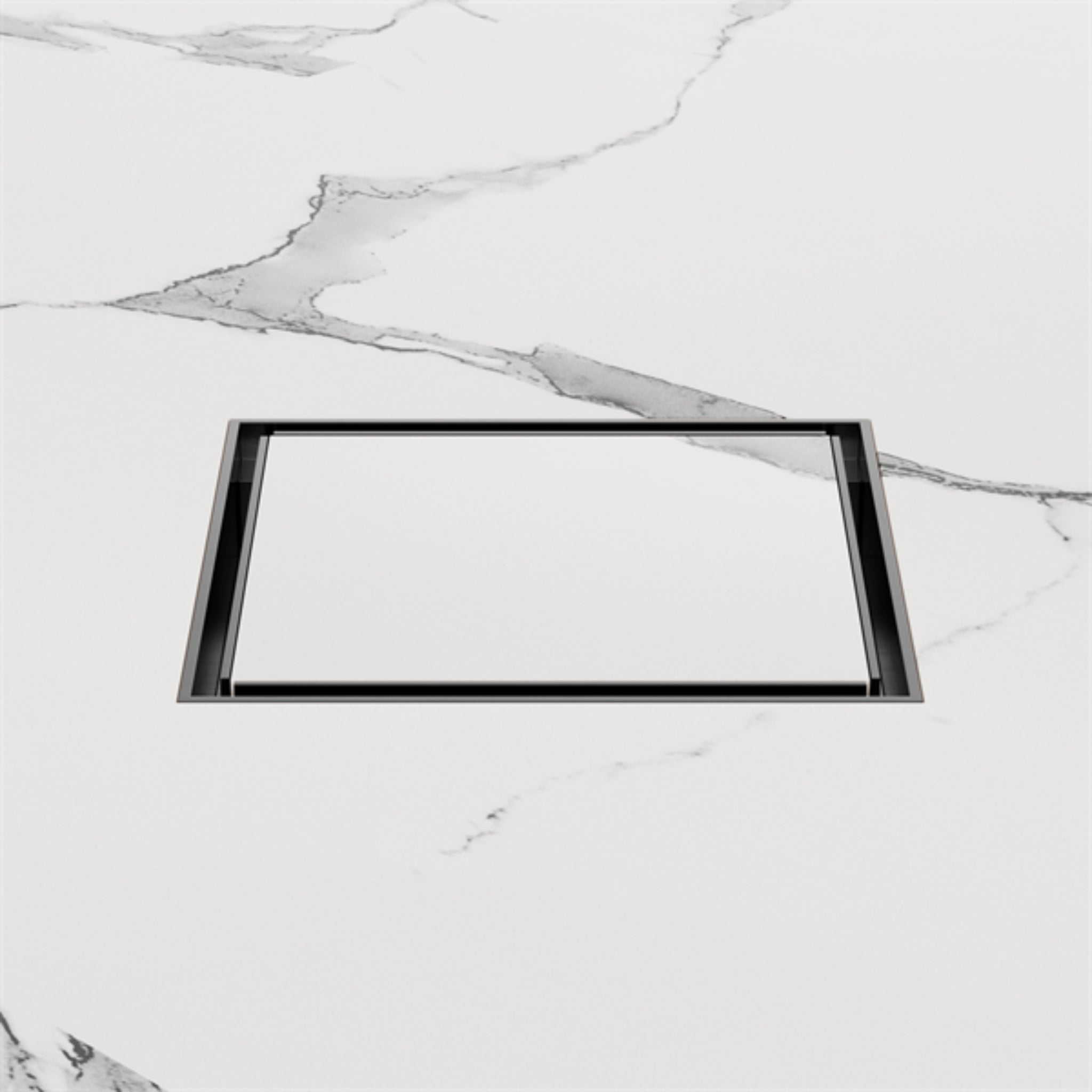 NERO TILE INSERT FLOOR WASTE SQUARE GUN METAL 130MM
