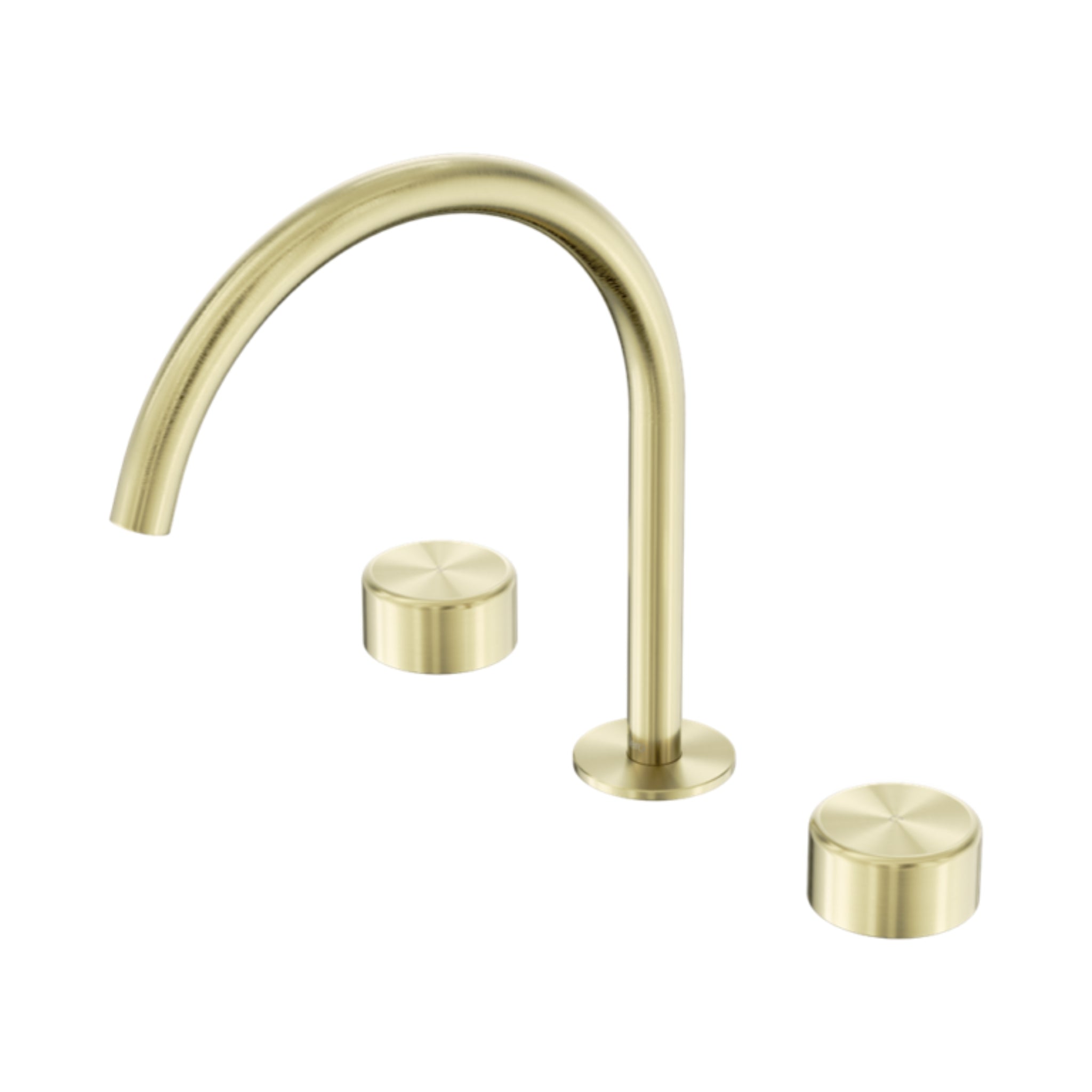 NERO SERENITY BATH/KITCHEN SET ARC SPOUT WITH METAL HANDLE 260MM BRUSHED GOLD