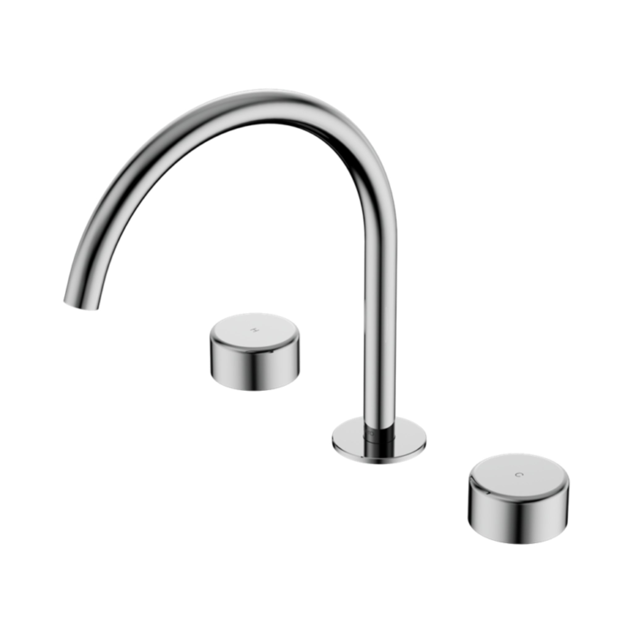 NERO SERENITY BATH/KITCHEN SET ARC SPOUT WITH METAL HANDLE 260MM CHROME
