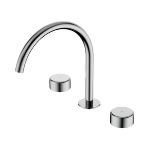 NERO SERENITY BATH/KITCHEN SET ARC SPOUT WITH METAL HANDLE 260MM CHROME