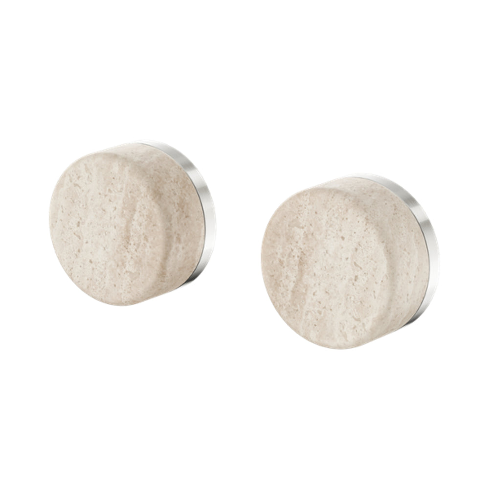 NERO SERENITY WALL TOP ASSEMBLY WITH ROME TRAVERTINE HANDLE BRUSHED NICKEL