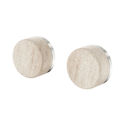 NERO SERENITY WALL TOP ASSEMBLY WITH ROME TRAVERTINE HANDLE BRUSHED NICKEL