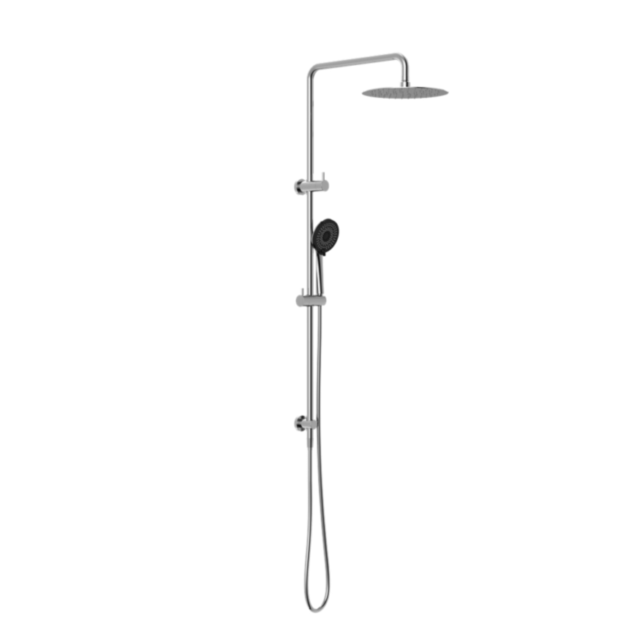 NERO ROUND PROJECT TWIN SHOWER 1116MM CHROME